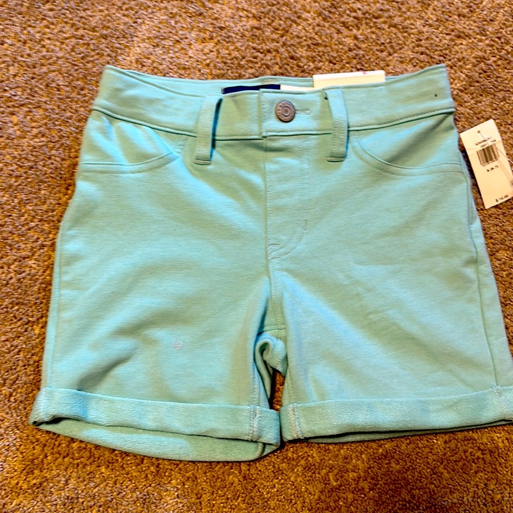 Old Navy girls teal shorts small (6-7) tags still on
